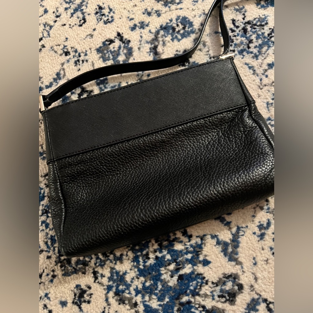 Black Leather Kate Spade Cross Body Purse - Picture 6 of 9